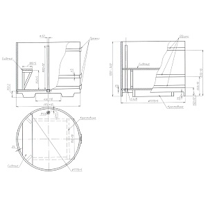 BentWood Круглая, лиственница морёная