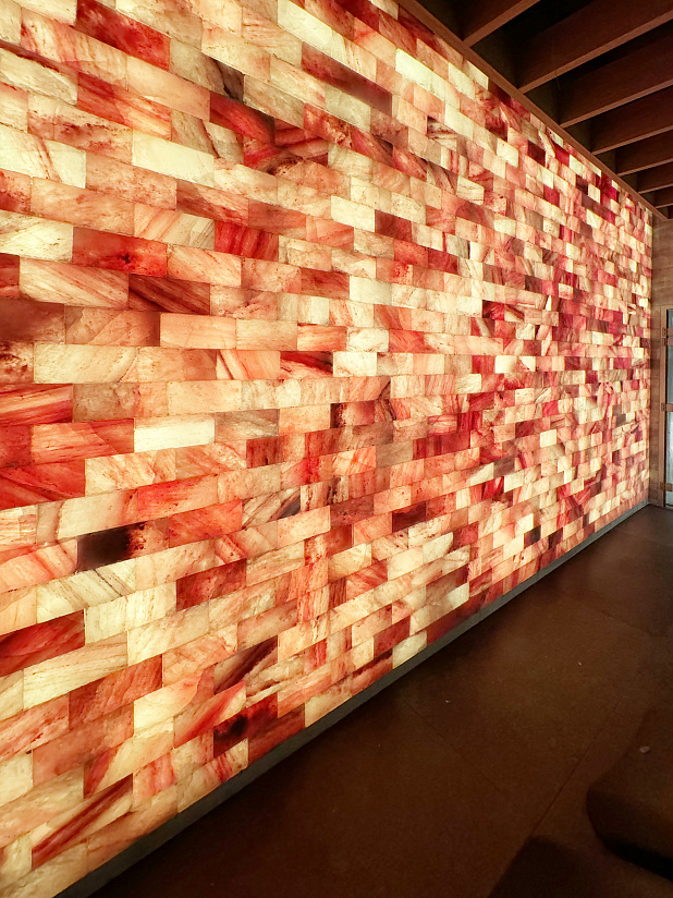 Просторная сауна с открытой планировкой