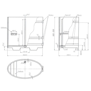 BentWood Овальная, лиственница морёная