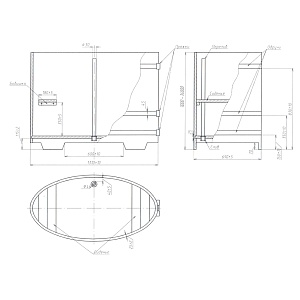BentWood Овальная, лиственница морёная