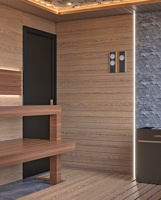 Сауна с премиальной отделкой