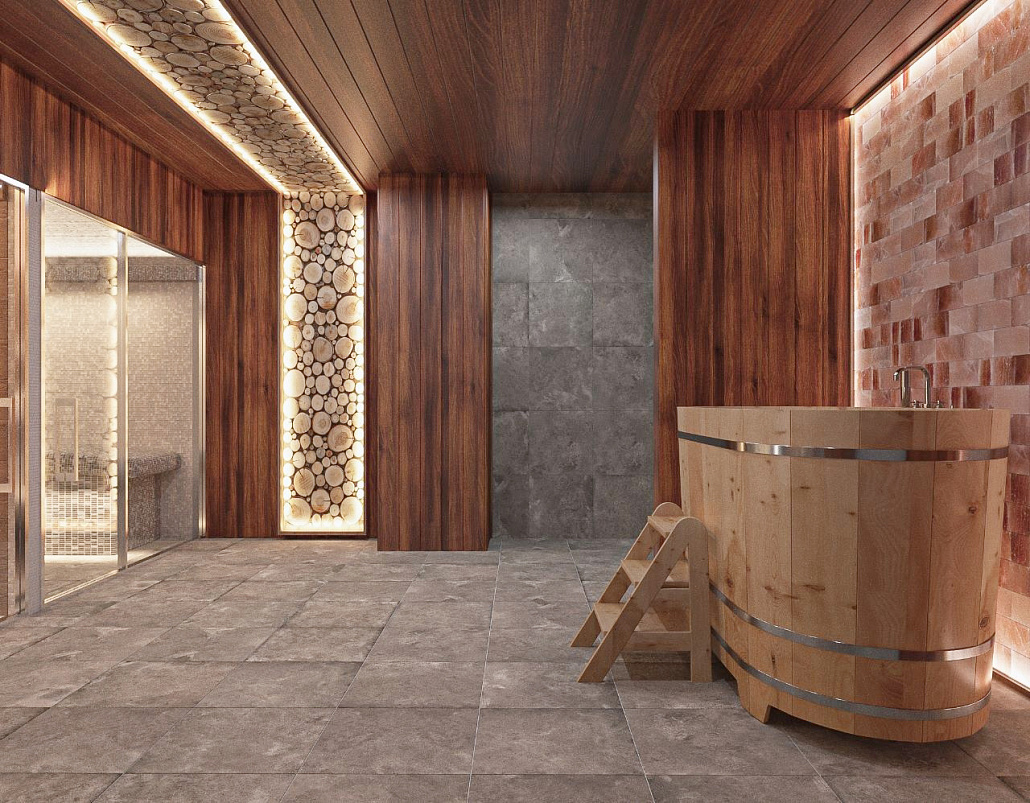 Премиум-сауна с дизайнерским интерьером