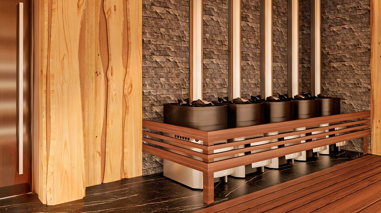 Коммерческая сауна с несколькими печами