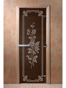 DoorWood Дверь "Розы графит"