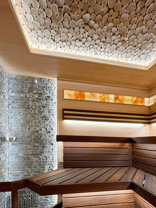 Компактная сауна с LED-подсветкой