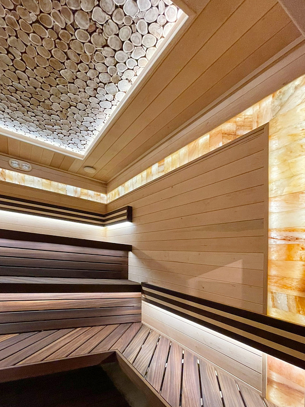 Компактная сауна с LED-подсветкой