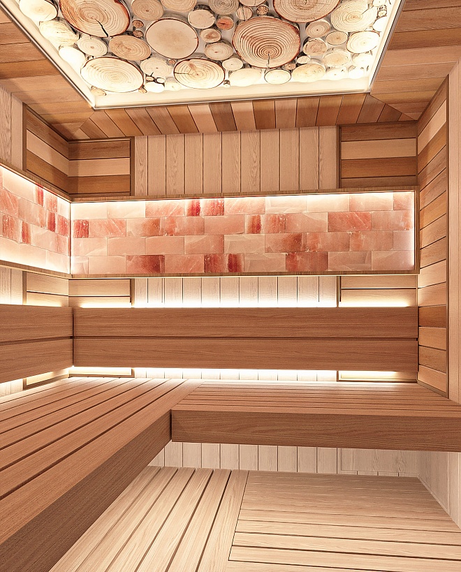 Современная парная с электрокаменкой